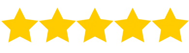 Image of 5 review stars given by patient
